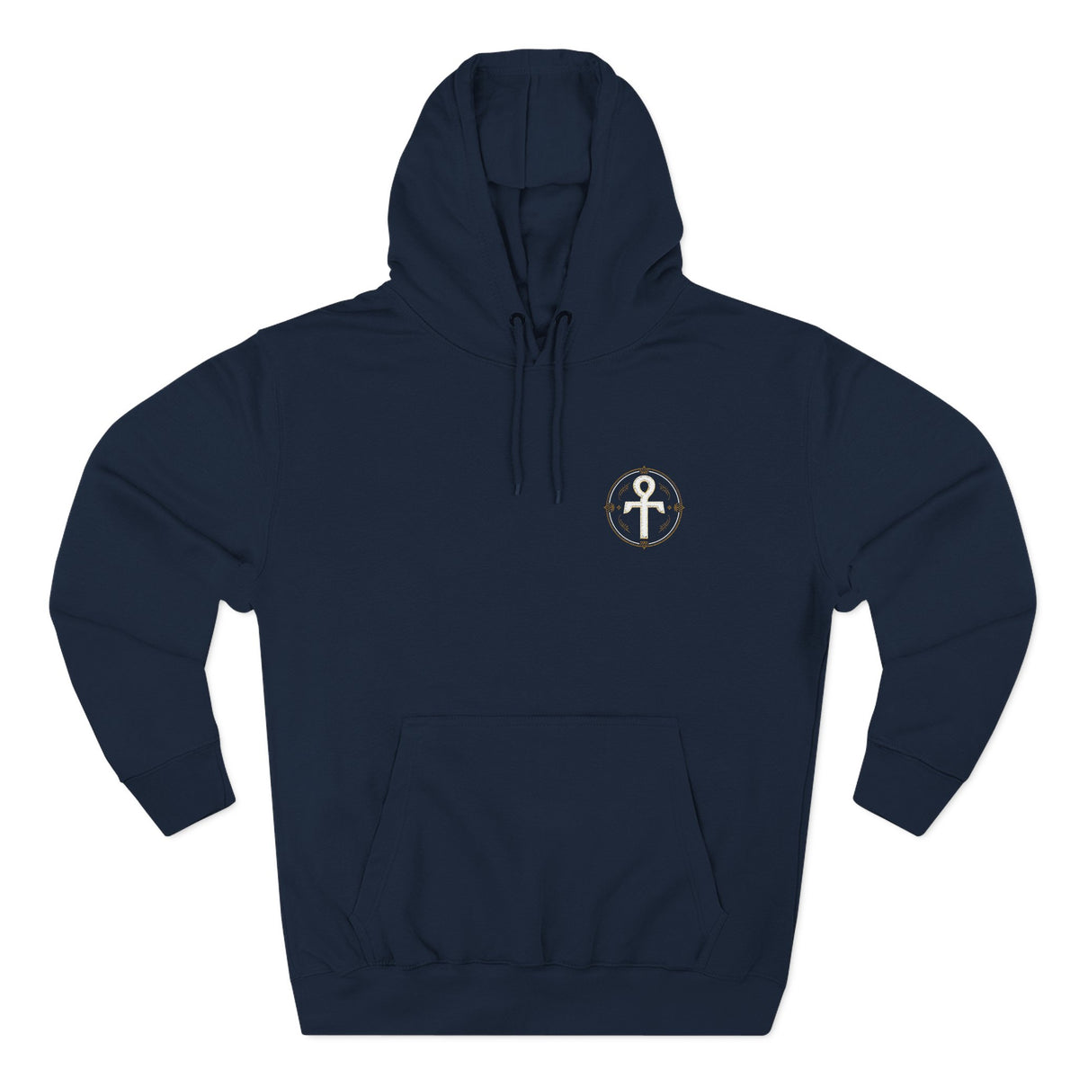 Minimalist White Fleece Hoodie