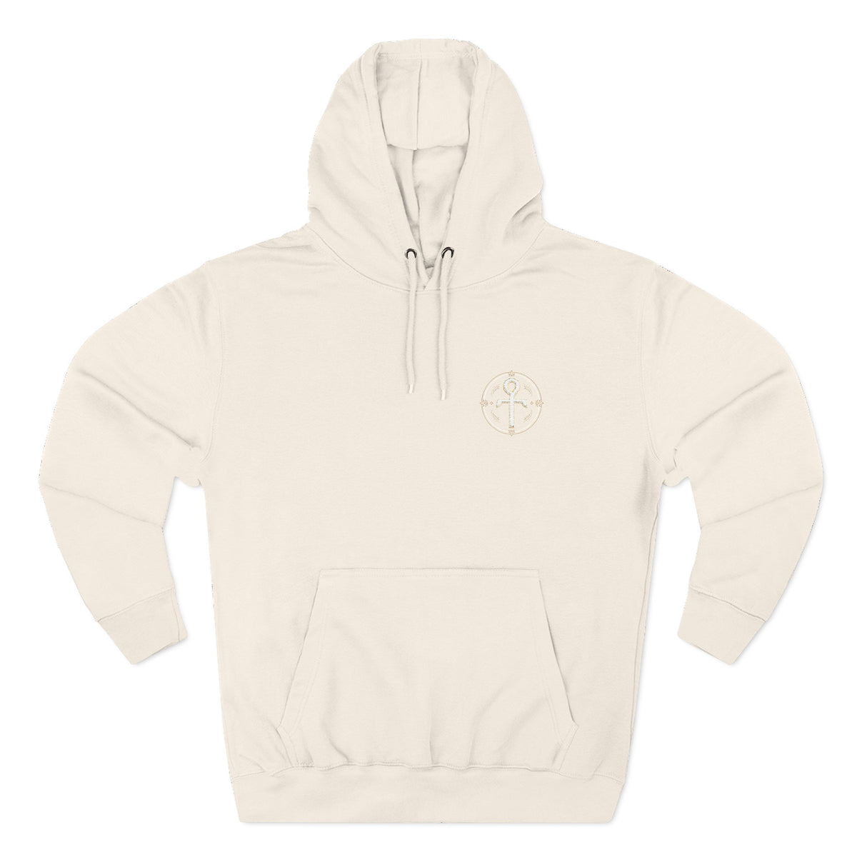 Minimalist White Fleece Hoodie