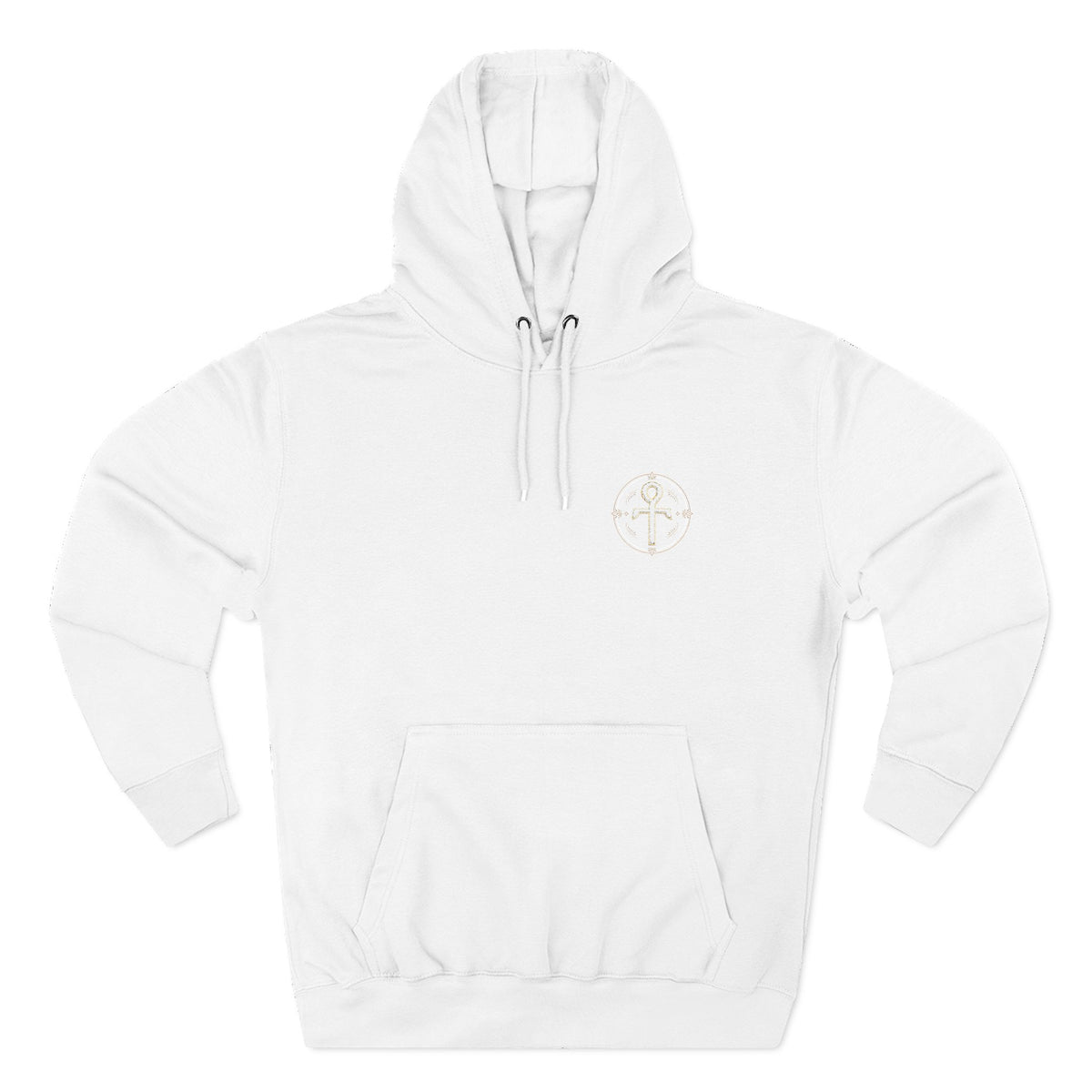 Minimalist White Fleece Hoodie