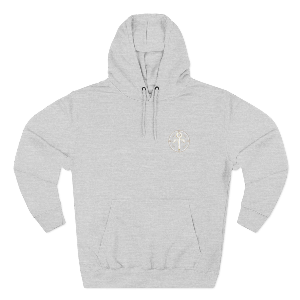 Minimalist White Fleece Hoodie